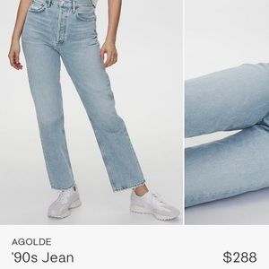 aritzia agolde 90s jeans size 24